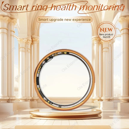 2025 New Women Gold Smart Ring Health HRV Monitor Heart Rate Sleep Monitor 10ATM Deep Waterproof Remote control Smart Ring Gifts