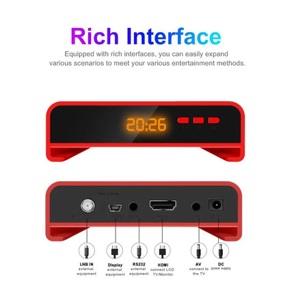 USB PVR FTA Digital Koqit V5H Mini Satellite TV Receiver Smart Meecast DVB-S2 H.265 Hevc Satellite Receiver Full HD 1080P
