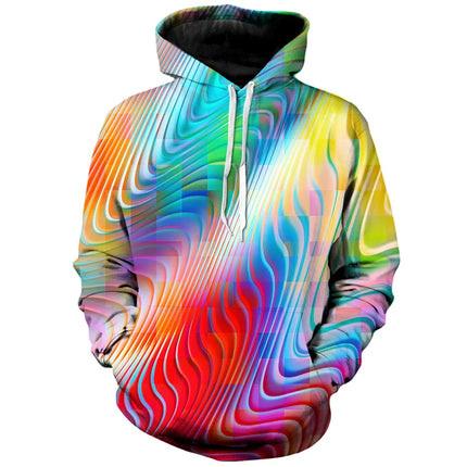 2024 autumn/winter 3D Printing Oil Painting Colorful Pullover Fashion Street men's Sportswear Casual Long Sleeve Unisex Hoodie