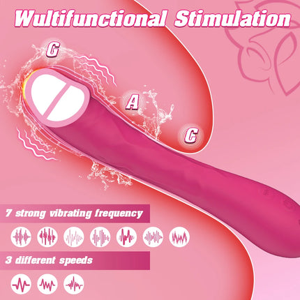 G Spot Dildo Vibrator Massage 7 Vibration Patterns Sex Toy Women  Vibrating for Vagina Stimulation Silicone Rechargeable 18+