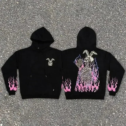 Women Men Y2K Fashion Hoodie Letter Graphics Print Zip Hoodie Clothes Women Hip-hop Long Sleeve Sweatshirt Oversized Top