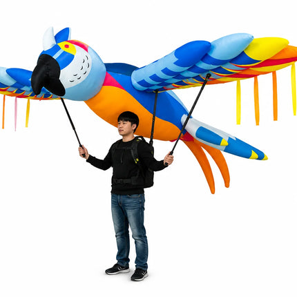 LED 3m Giant Inflatable Seahorse/Mosquito/Parrot/Chameleon Puppet Carnival Parade Walking Creative Performance Props Advertising