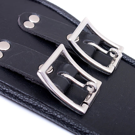 Erotic Black Soft Sponge Padded Inside Leather Chastity Posture Neck Collar For Bdsm Choker Bondage Couples Harness Sex Product