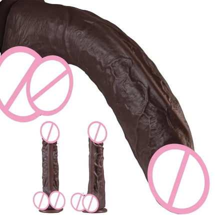 Wearable Realistic Double Silicone Anal Butt Plug Big Dildo Masturbator Huge Penis with Suction Cup Adult Sex Toys  for Women18+