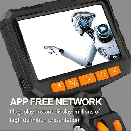 360 Articulating Borescope 1080P 6.0mm 4.3inch LCD Monitor Industrial Inspection Camera With 2 Way Articulation For Automotive