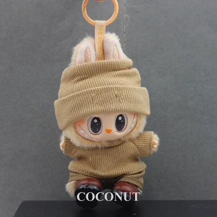 Sweater Set For 15/17cm Ropa Labubu Doll Clothes Match Knitted Hat T-shirt Dopamine Color Matching Fashion Design