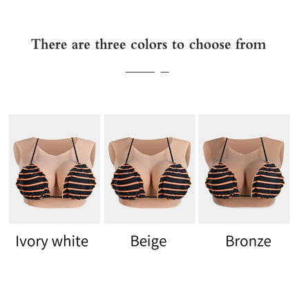 Low-neck silicone ultra-realistic fake breasts B/C/D/F/G cup sizes Breathable and comfortable Suitable for cross-d