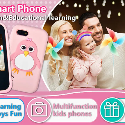 32GB Kids Smart Phone 2.8'' IPS Mini Toy Phone Music Player  28 Games Alarm Clock Flashlight Dual Camera Educational Funny Toys