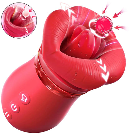 APP Bluetooth Control Mouth Vibrator Female Tongue Licking Breast Sucking Cunnilingus Flirting Vibrator Second Tide Masturbator
