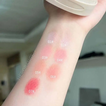 Hot HERORANGE Monochromatic Blush Makeup Palette Long Lasting Natural Cheek Tint Waterproof Blush Cosmetic