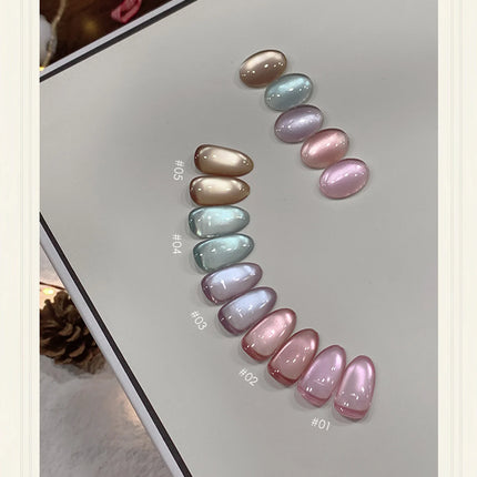 12g Reflective Magnetic Cat Eye Gel Polsih 12 Colors Set Soak Off Varnish Semi Permanent Holographic Cat Eye Gel Nail Art