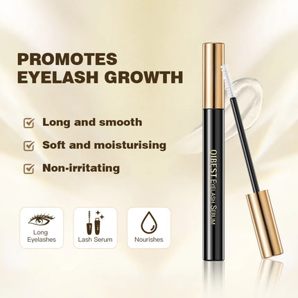 QIBEST Eyelash Makeup Set Eyebrow Eyelash Growth Serum Nourishing Enhance And 4D Black Mascara Curling Thick Lengthening Eyelash