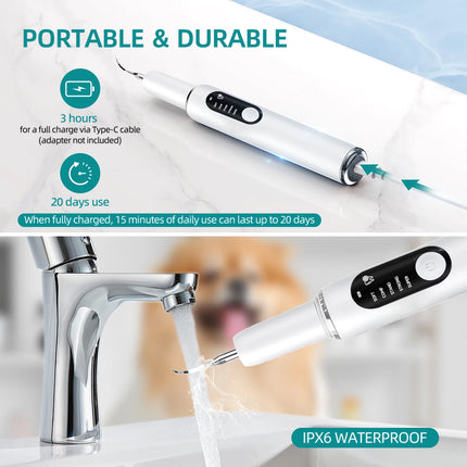 CURVY MOON T6 Home Use Ultrasonic Tooth Cleaner Dental Scaler for Tartar Removal Teeth Cleaning Tool with Sonic Technology
