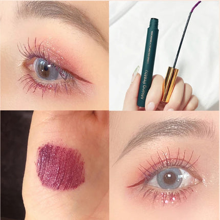 New Rimels Mascara Makeup 3D Fiber Lashes Natural Waterproof Thick Eyelash Black Mascara Curling Make up Eye Makeup Purple Blue