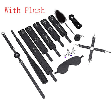 Bdsm Bondage Set Restraint Adult Game Handcuff Neck Collar Wrist Mouth Gag Strap Fetish SM Sex Toys for Woman Couples Product