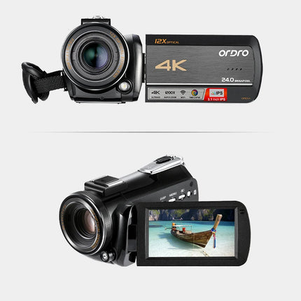 Video Camera 4K Professional Youtube Live Streaming Ordro AC5 12X Optical Zoom Digital Camcorder Blogger Vlogging Filmadora