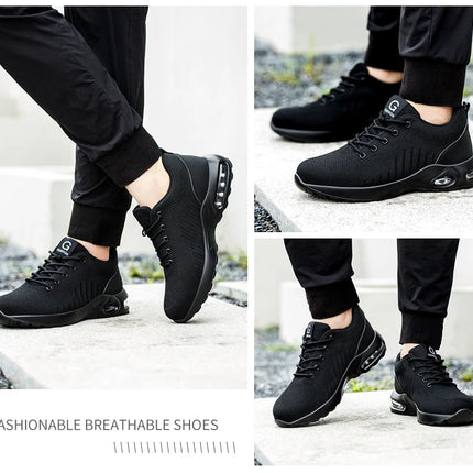 New Styles Men Safety Boots With Steel Toe Cap Anti-smash Work Sneakers Safety Shoes Men IndestructibleWork Boots Tactical Boots