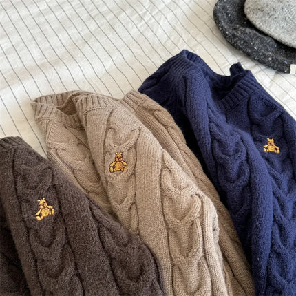Baby Knitted Pullover Kids Thick Warm Sweater 2025 Autumn Winter New Children Sweater Boys Girls Long Sleeve Casual Knitwear