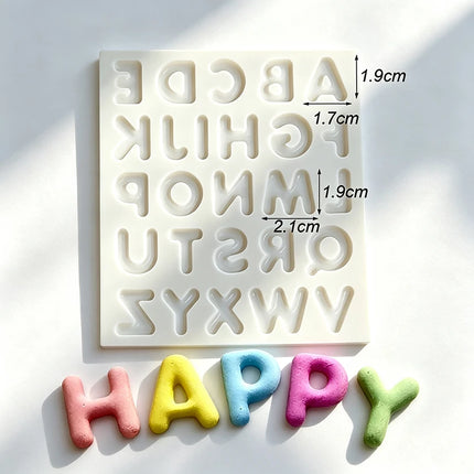 Capital Lower Case Letter Silicone Sugarcraft Mold Cookie Cupcake Chocolate Baking Mold Fondant Cake Decorating Tools