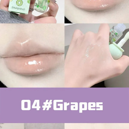 Shaoinuo Fruit-Flavored Lip Oil - Christmas Gift, Moisturizing and Nourishing, Long-Lasting, Non-Sticky and Glossy, Plumps Lips, Lip Balm Specifically for Students, Everyday Nude Makeup, Holiday Gift