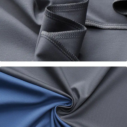 S-6XL Men's Long Sleeve Shirt Luxury Wrinkle Resistant Pure White Shirt Business Dress Casual Ice Silk Glossy Shirt