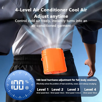 Lenovo Waist Fan Portable Air Conditioner Personal Cooling Clip on Fan for Outdoor Sports Travel Office Workers Summer Gift