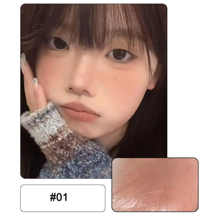 Monochrome Powder Blusher Cream Brightening Whitening Purple Lip and Cheek Dual-use Matte Natural Blush Tint Palette
