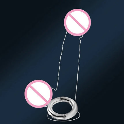 1Pc Heavy Metal Chastity Device Male Scrotum Testis Restraint Ball Stretcher Penis Rings Sex Toy for Men Gay Delay Ejaculation