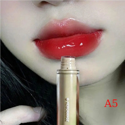 HERORANGE Lip Gloss Mirror Lip Glaze Watery Waterproof Lasting Transparent Jelly Liquid Lipstick Beauty Makeup Lip Cosmetic