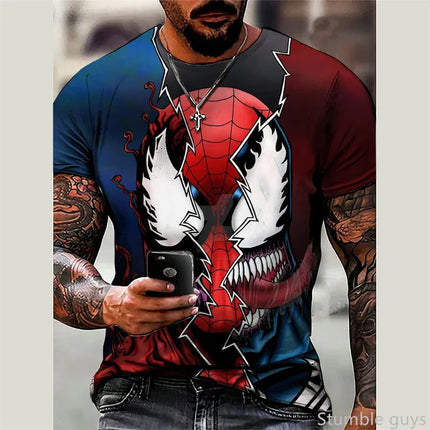 Summer Venom Man Women T-shirt Boys Girls Kids T-shirt Cartoon Superhero Print