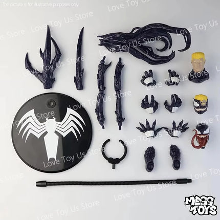 NEW Mess Toys Venom Lethal Neighbor Spider Man Symbiotic Black Suit Messtoys Spiderman Anime Action Figure Model Doll Gifts Toys