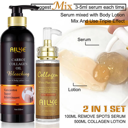 Collagen whitening essence, used for facial and body moisturizing, brightening skin, radiant skin, even black spots, age spots,
