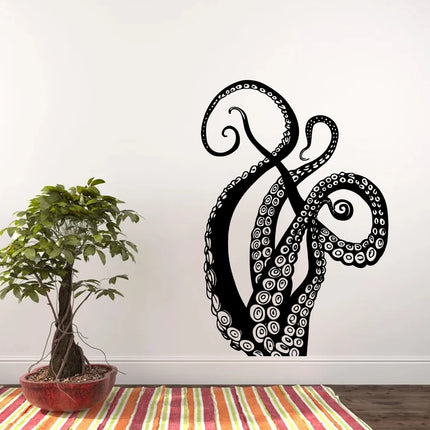 Funny Octopus Tentacles Silhouettes Wall Stickers for Living Room Background Bedroom Decoration Wall Decals Home Decor