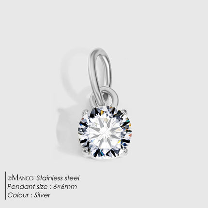 eManco Stainless Steel Geometry Pendants Charms Zircon For DIY Jewelry Necklace Making Bracelet Findings Crafts Earrings