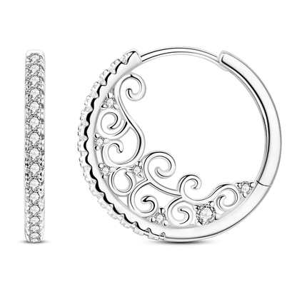 925 Sterling Silver Earrings Women 2025 Jewelry Hoop Ear Studs Sparkling Pave Earring Wedding Gift For Anniversary
