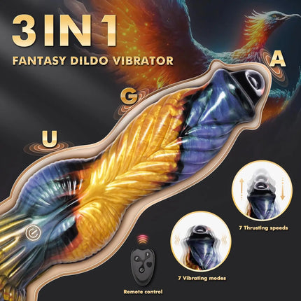 Thrusting Dragon Dildo Vibrator Sex Toys 10" 4IN1 Monster Remote Control Thick Dildo Suction Cup Dildo Anal Toys Adult Product