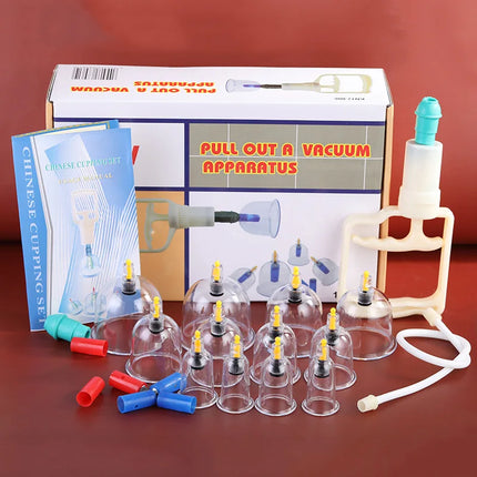 12or24 Pieces Suction Cups Massage Vacuum Cupping Body Massager Plastic Vacuum Suction Therapy Cupping Set Cans for Massage