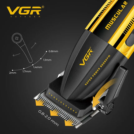 VGR Hair Trimmer Professional Hair Clippers Electric Trimmer Adjustable Hair Cut Machine Metal Clippers and Trimmers Set V-285