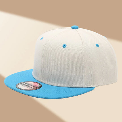 Custom Hat Unisex Hip hop Flat Trucker Hats Women Men Dance Caps Solid Color Adjustable Flat Bill Adult Snapback Hat with Logo