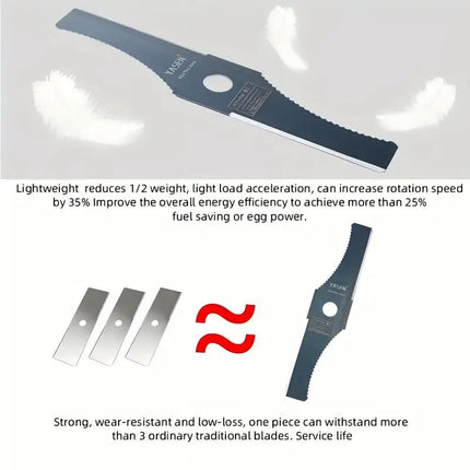 1Pc 12.7inch S-Shaped Toothed Blade, Mounting Hole 1inch, Easy to Install, Durable and Lightweight Design, Rotating Brush Knife Trimming Head Weeding Blade, Suitable for Garden Gardening Lawn Trimming
