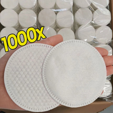 Disposable Soft Circular Makeup Remover Pads Doubles Sided Breathable Cotton Pads for Daily Facial Cleaning Nail Polish Remover