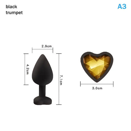 Silicone Anal Plug 3 Sizes Heart Soft Butt Plug Sexy Toy Prostate Massager For Women Men Couples Adult Game