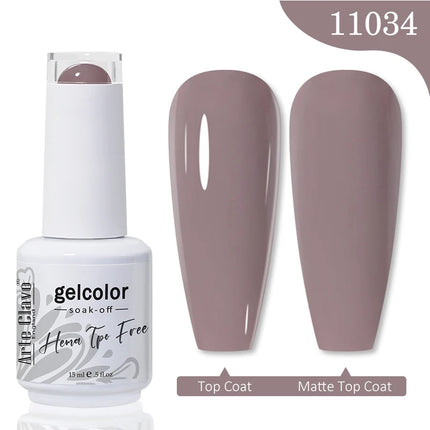 Arte Clavo Red Brown Gel Nail Polish 15ml Autumn Series Base Top Coat Soak Off UV Gel Semi Permanent Varnishes Design Nail Art