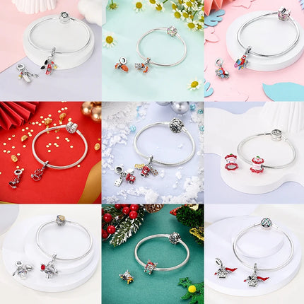 Charms Plata De Ley 925 Red Color Series Charm Red Elephant Animal Fruit Beads of Original Fits Women Anniversary Jewelry Charms