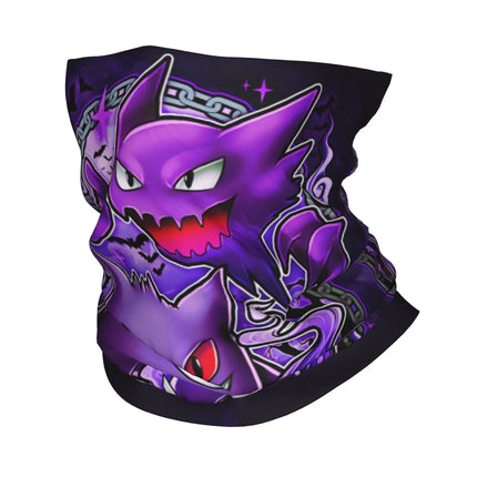 pokemoned Gengar Magic Scarf Merch Neck Gaiter  Bandana Summer Outdoor Sports Headband for Men Women Breathable