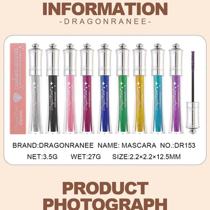 Shiny Diamond Colorful Mascara Blue Glitter Sparkling Waterproof Mascara Beauty Eyelashes Extension Quick Dry Shimmer Eye Makeup