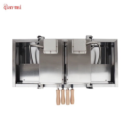 Commercial 4 in 1 Banana Egg Gold Coin Ball Bubble Waffle Machine Korean Bread Baking Machine Won Cute Face Smile Waffle Maker