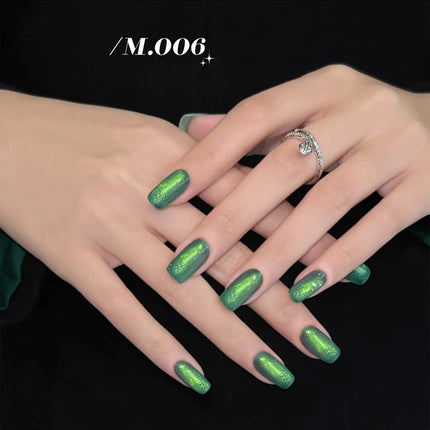 10ML 1-10PCS Hot Selling Blue Nails Glass Bead Whitening Deep Blue Magnet Cat Eye Nail Polish Gel French Tip Nails Nail Supplies