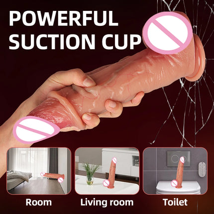 Realistic Dildos for Women, Skin-Sliding Foreskin Testicles Dildo, Anal Vaginal Stimulation Strapon Big Penis Sex Toys for Women