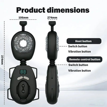 Sex Toys for Men Automatic Swing Male Masturbator with Wearable Belt Thrusting Masturbator Cup Remote Control Adult Supplies